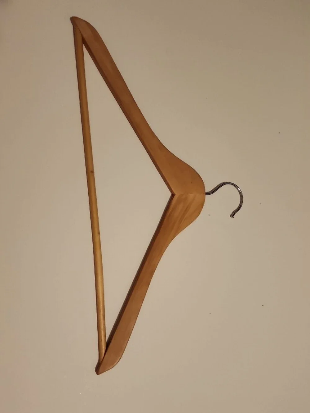 Wooden Suit Hangers - Natural Wood Tone (Set of 5)